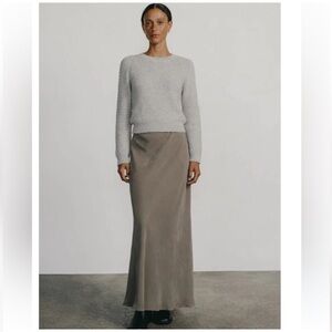 Ozma Harper Maxi Skirt, Japanese Cupro, 90s grey